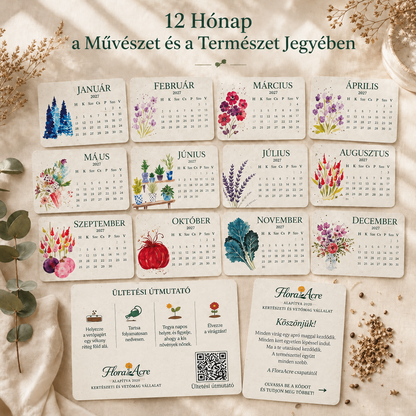🌱 2027-es ültethető magnaptár🍇 – Egy évnyi szépség, új élet minden lapban! 🌸🎁
