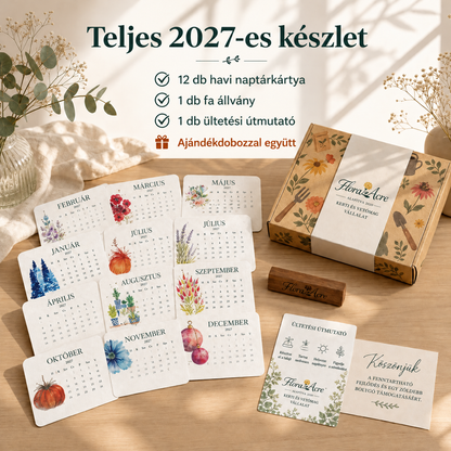 🌱 2027-es ültethető magnaptár🍈 – Egy évnyi szépség, új élet minden lapban! 🌸🎁