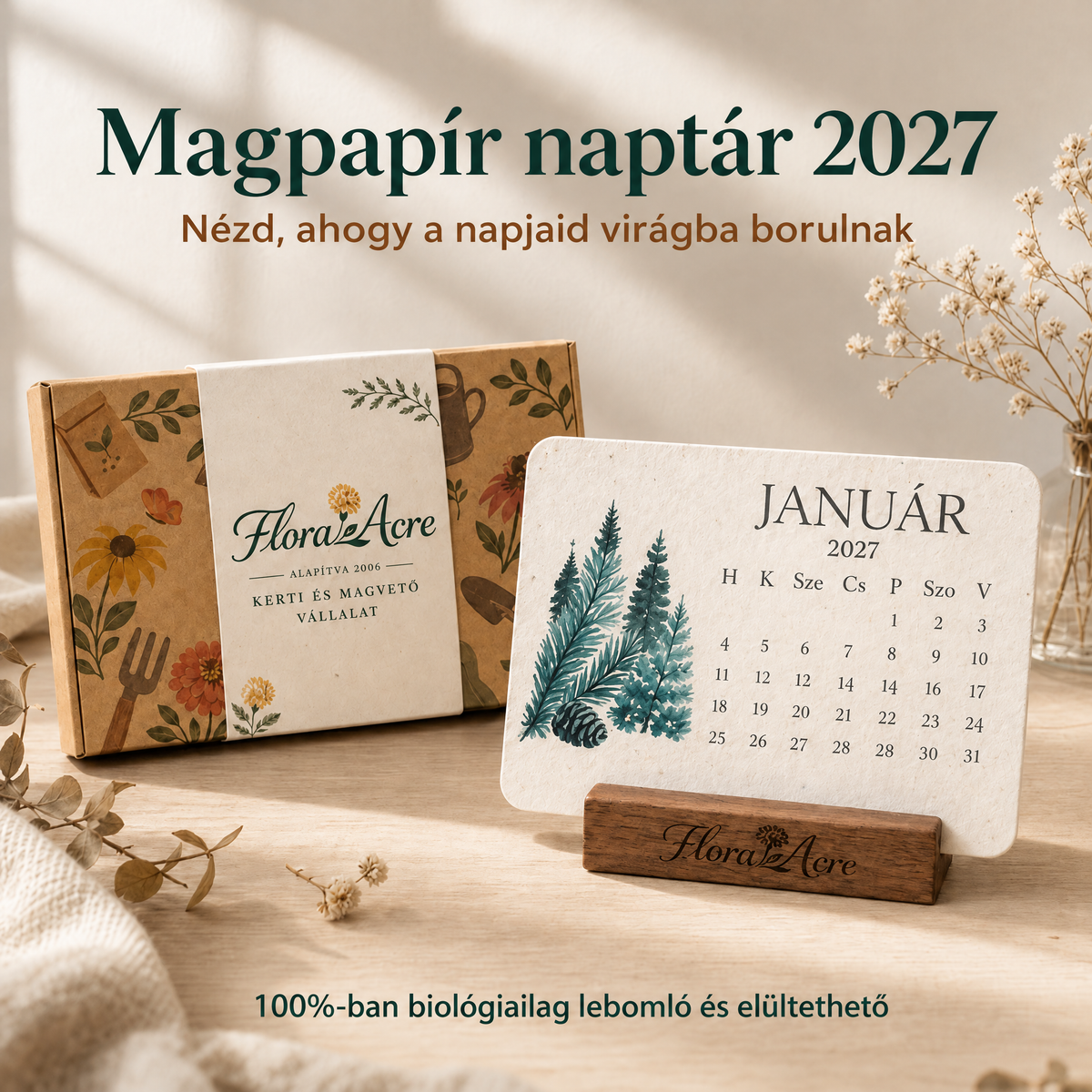 🌱 2027-es ültethető magnaptár🍇 – Egy évnyi szépség, új élet minden lapban! 🌸🎁