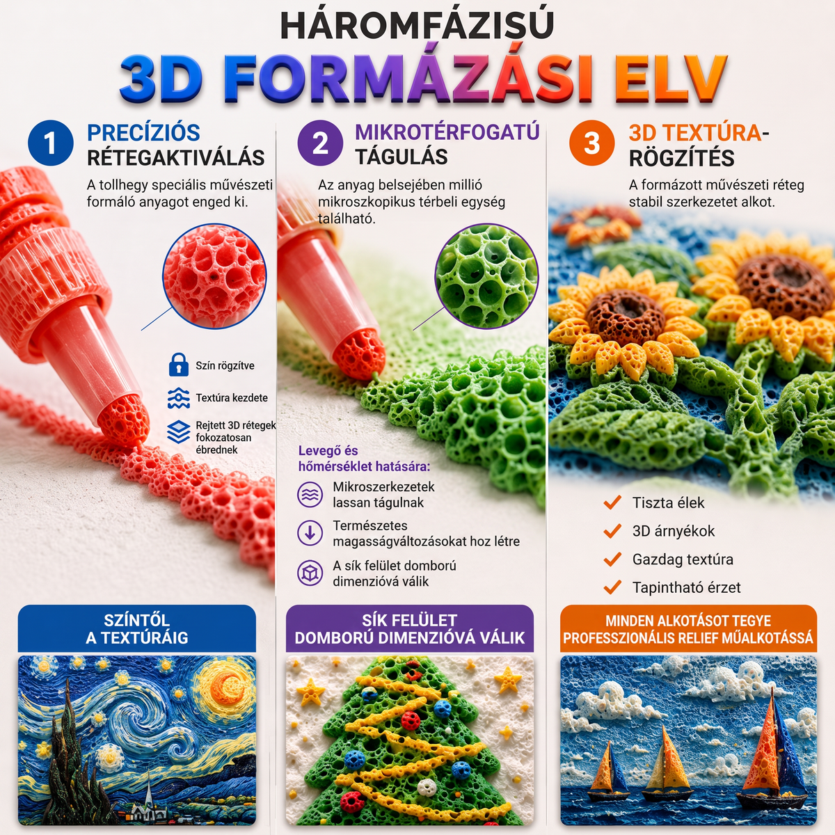 Ma 50% kedvezménnyel 🔥 | PKNEW® 3D dombornyomó művészeti toll🍇 – változtassa a hétköznapi rajzokat lenyűgöző térbeli alkotásokká 🎨