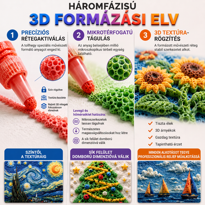 Ma 50% kedvezménnyel 🔥 | PKNEW® 3D dombornyomó művészeti toll🍇 – változtassa a hétköznapi rajzokat lenyűgöző térbeli alkotásokká 🎨