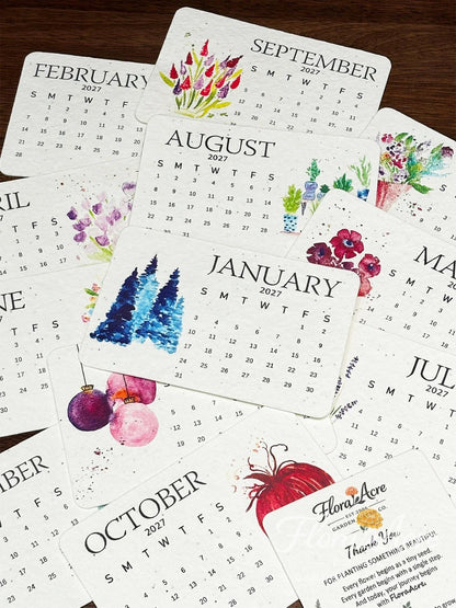 🌱 2027-es ültethető magnaptár🍈 – Egy évnyi szépség, új élet minden lapban! 🌸🎁